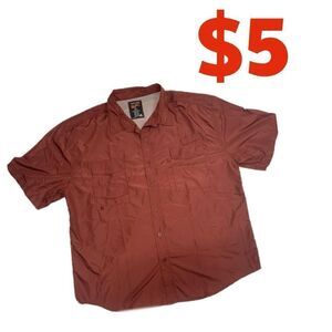 $5 ADD ON ITEM Walnut creek burgundy vented fishing shirt